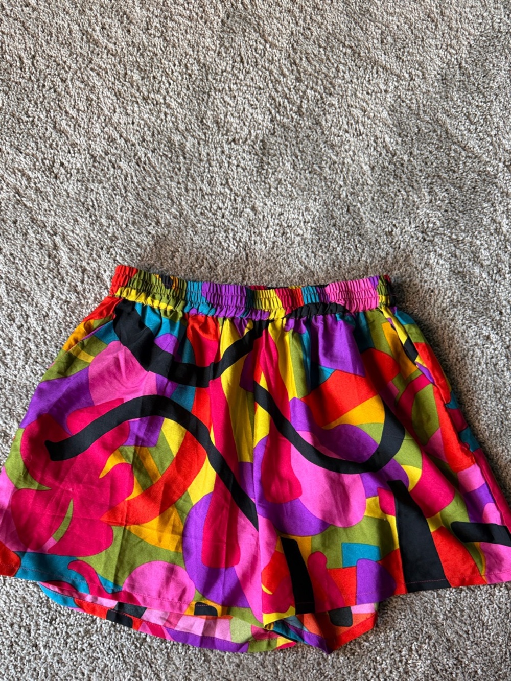 Vibrant Multicolor Abstract Print Women's Skirt